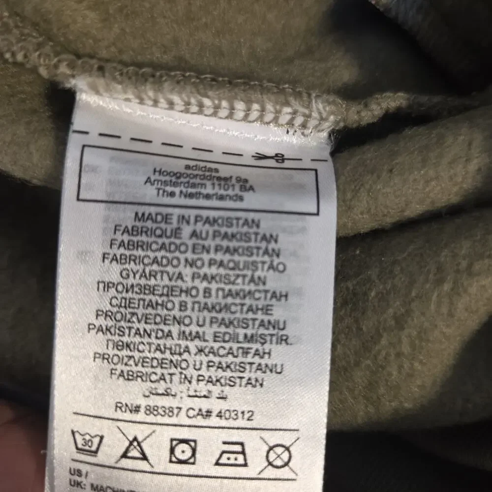 adidas Originals Trefoil Prime Green Sweatpants Mens Large L Zipper Pockets
